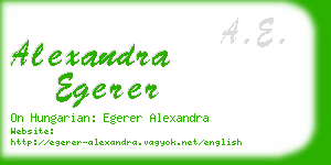 alexandra egerer business card